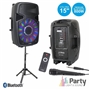 Party Light & Sound Coluna Amplificada 15'' 800w Usb/bt/sd Suport/micro Party #2 - PARTY-15PACK