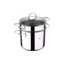 Conjunto Bergner 3 Peças Pasta Pot 16x21cm com Tampa Gourmet de Aço Inoxidável 5L - BG-6520